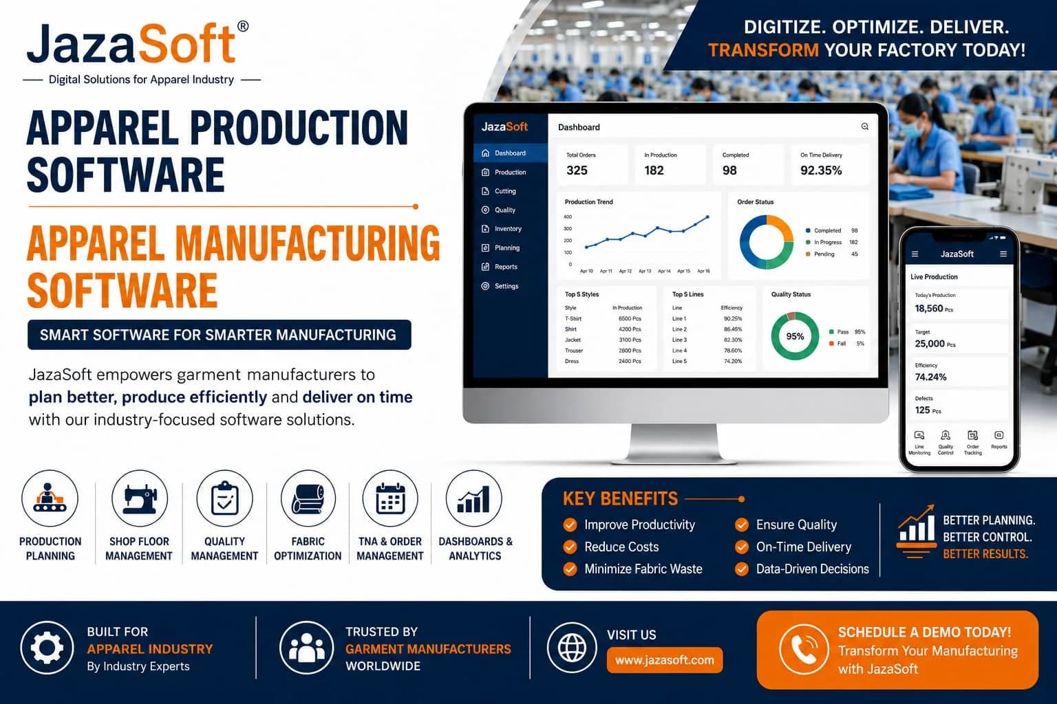  Apparel Production Software | Apparel Manufacturing Software | JazaSoft