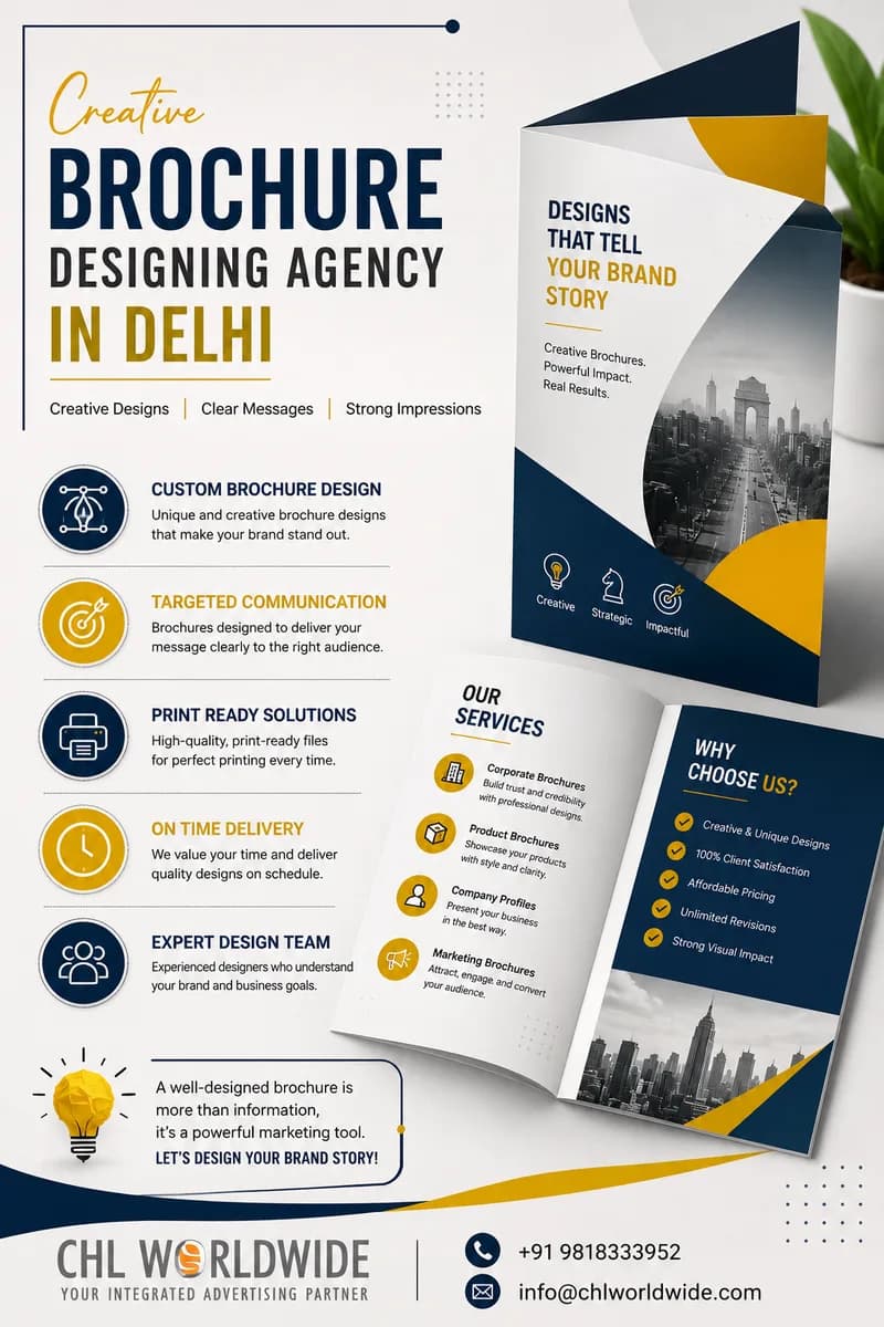 Transform Your Brand Identity with Expert Brochure Designers in Delhi