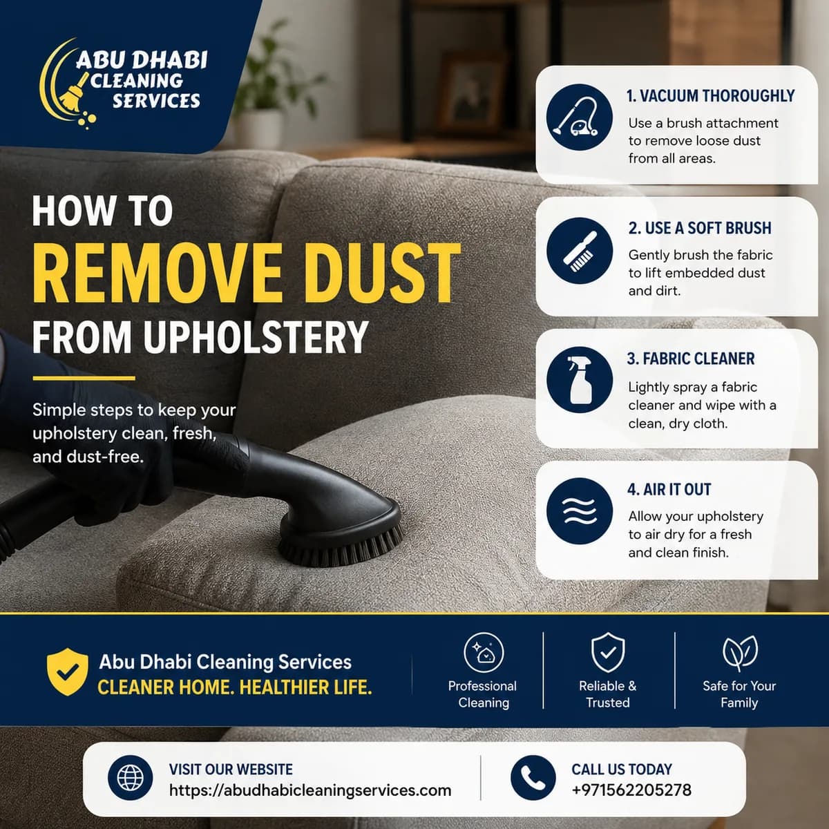 How to Remove Dust From Upholstery