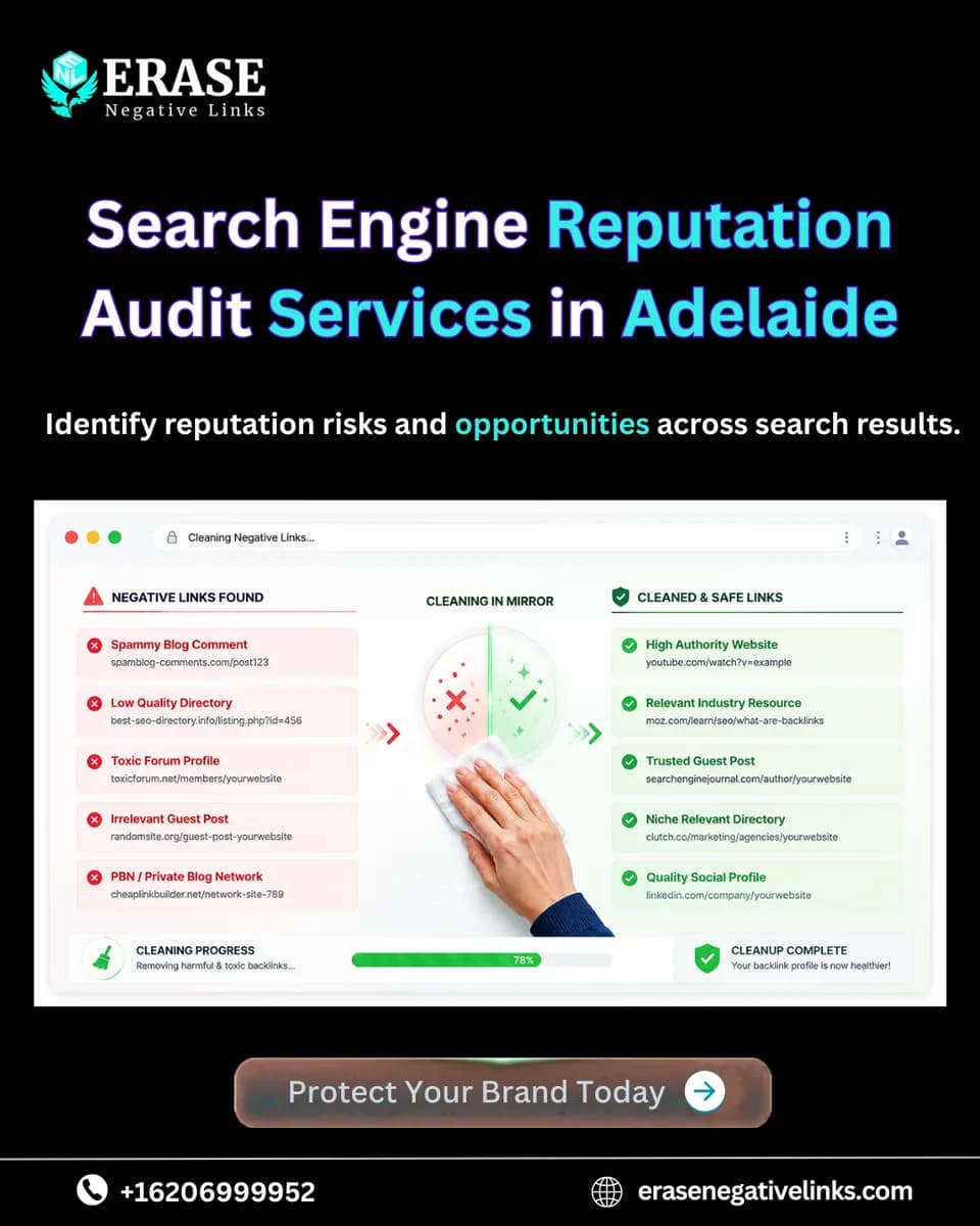 Erase Negative Links – Professional Reputation Audit Services in Adelaide