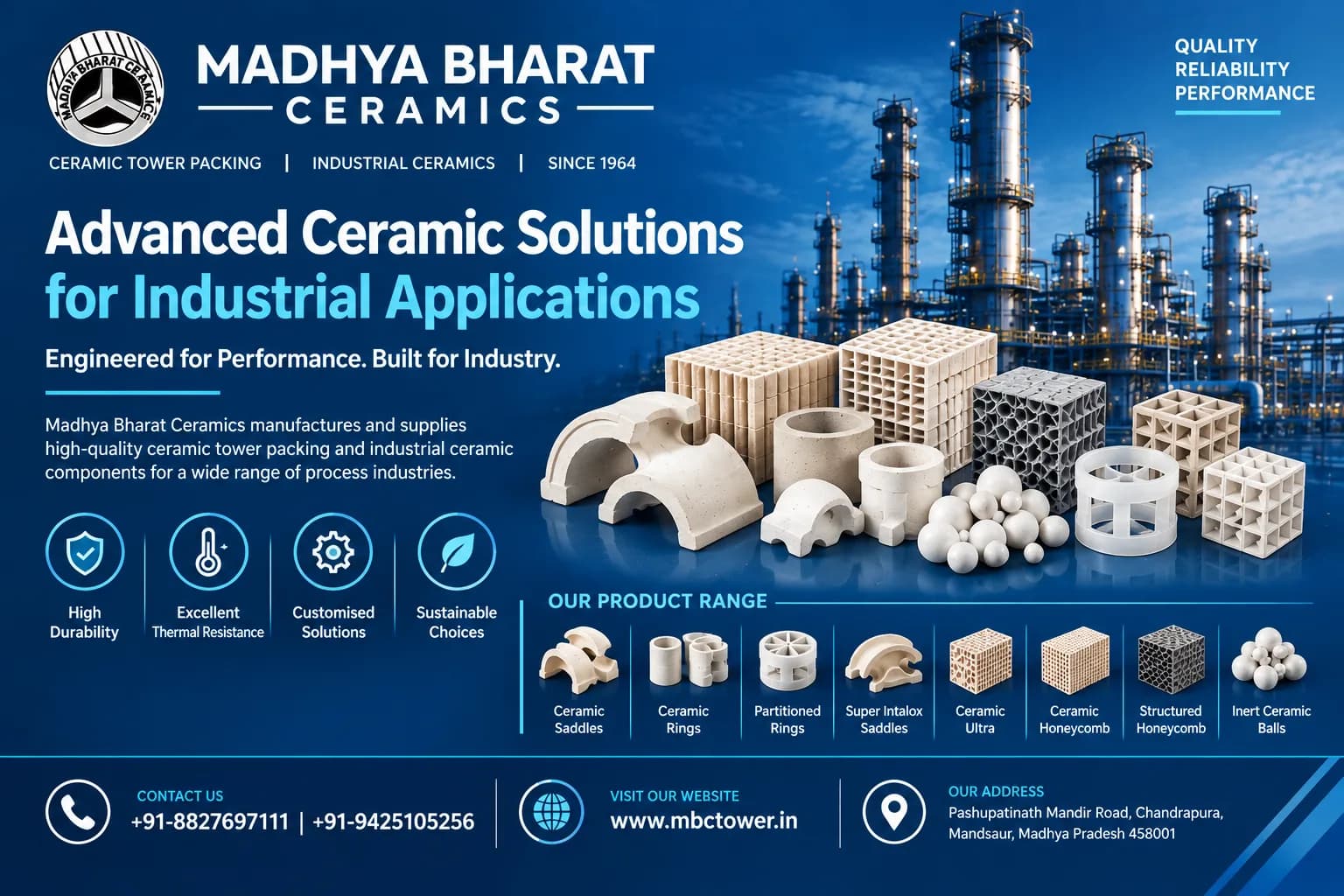 Cecebe HP Porcelain Saddles for Precision Industrial Packing Applications