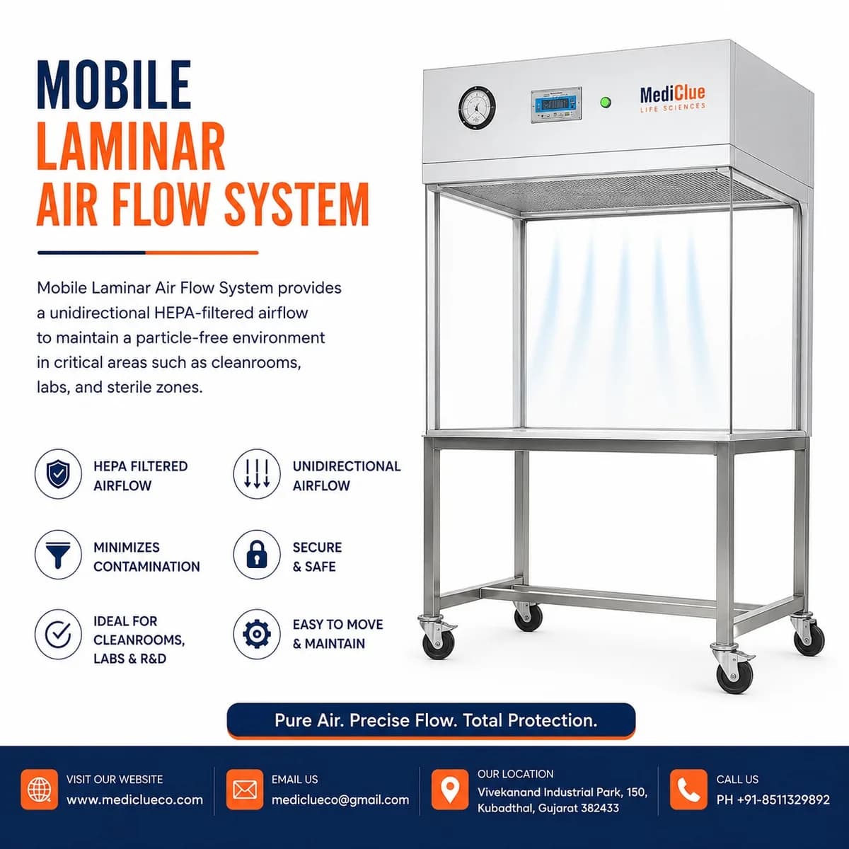 Mobile Laminar Air Flow System Supplier in India