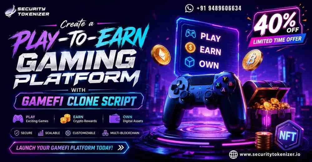Create a Play-to-Earn Gaming Platform with 40% OFF GameFi Clone Script