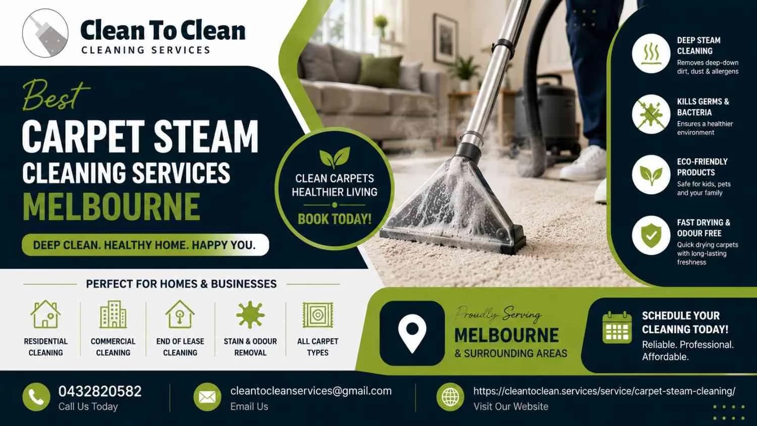  Best carpet steam cleaning services Melbourne 