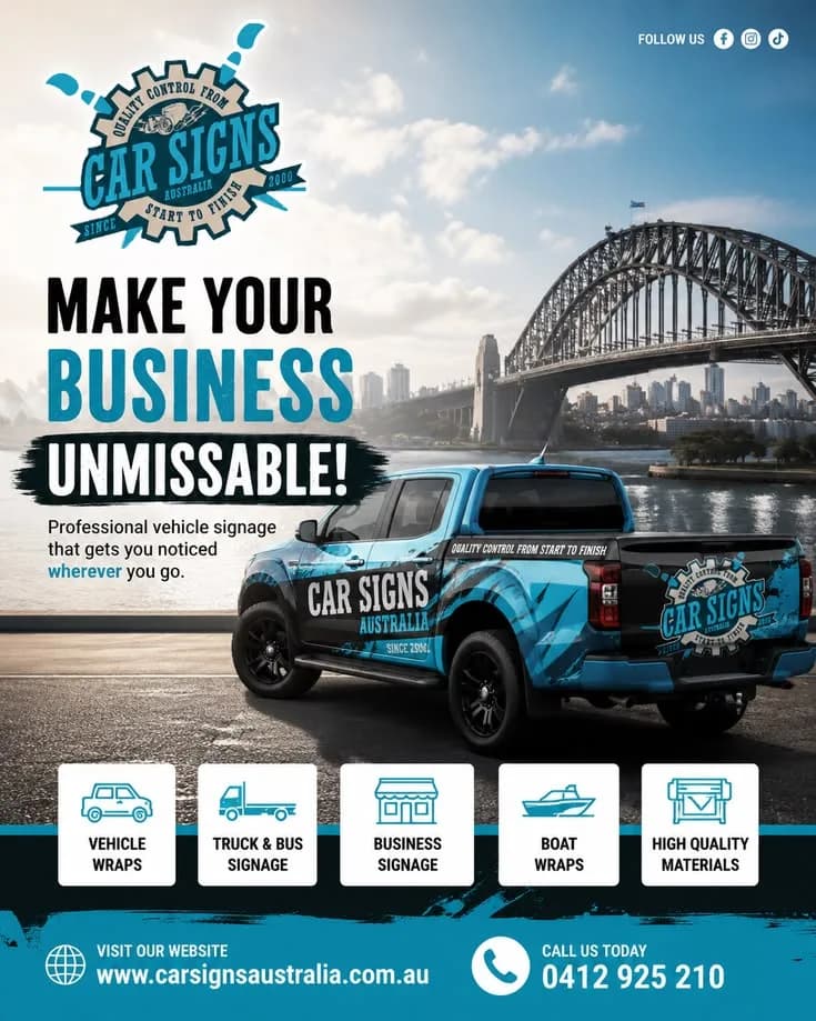 Van signage in Sydney