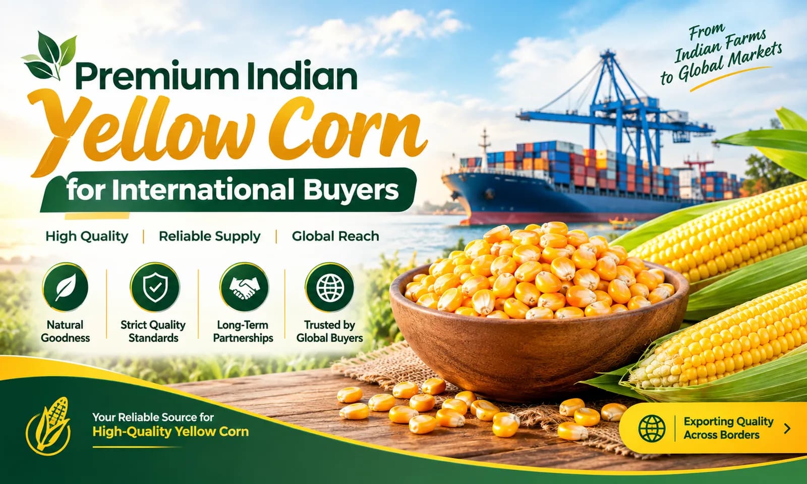 Premium Indian Yellow Corn for International Buyers