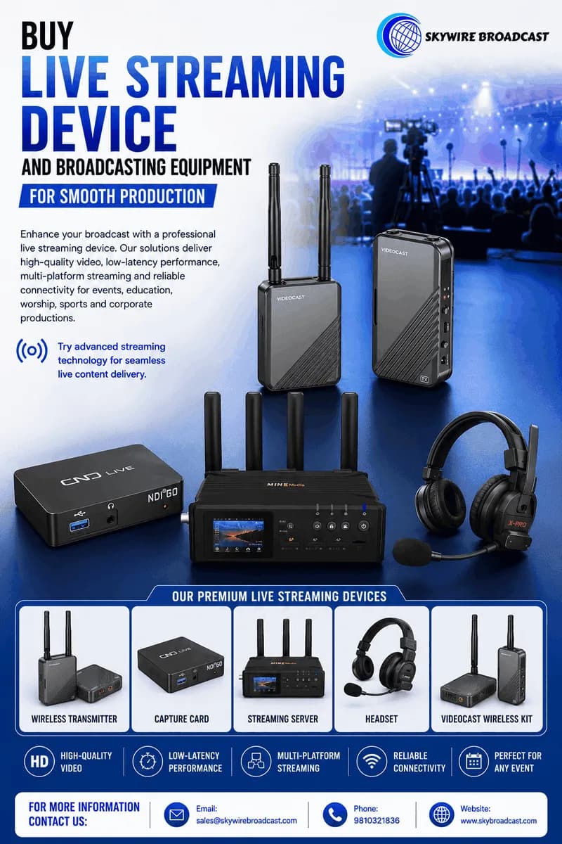 Buy Live streaming device and broadcasting equipment for smooth  production