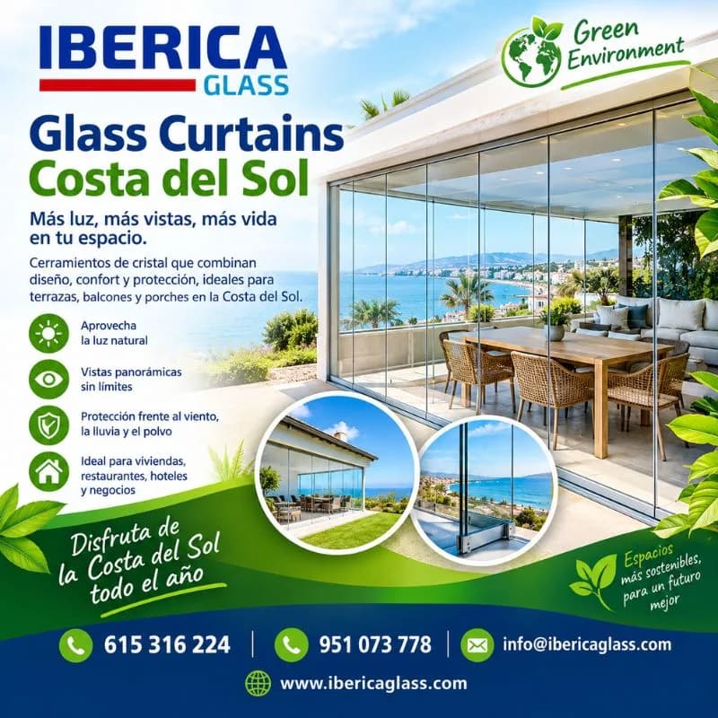 Glass Curtains Costa del Sol para Terrazas y Balcones