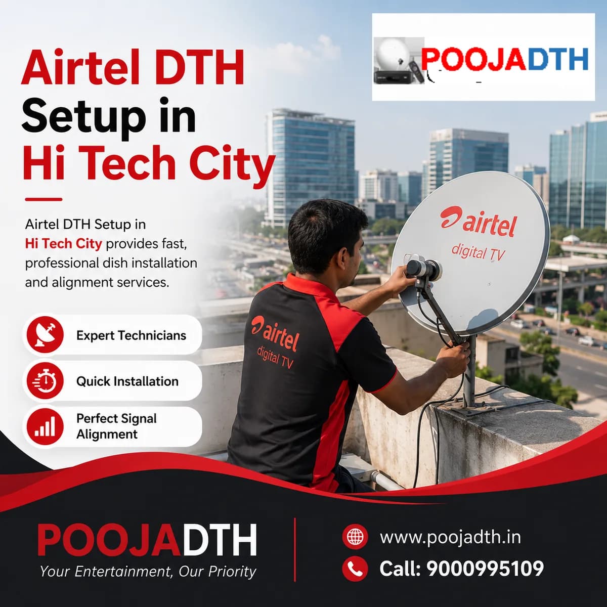 Airtel DTH Setup in Hi Tech City