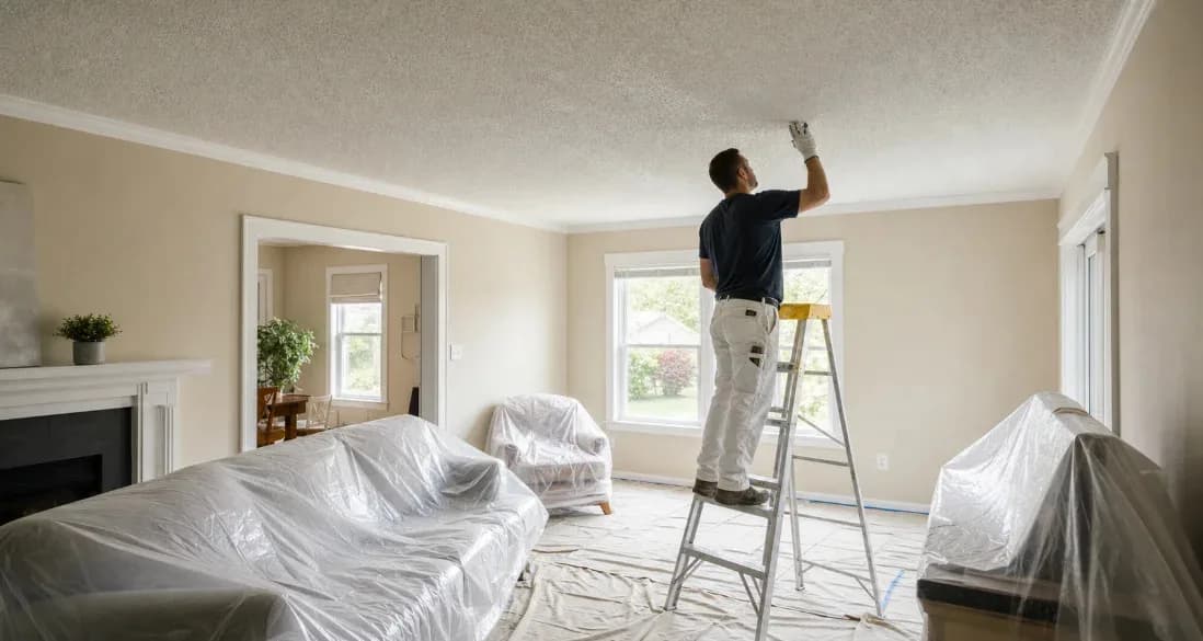 Popcorn Ceiling Removal Suffolk | Ceiling Texture Removal & Drywall Repair in Suffolk, VA