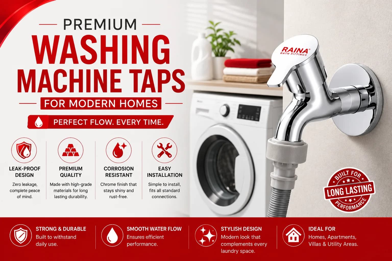 Premium Washing Machine Taps for Modern Homes
