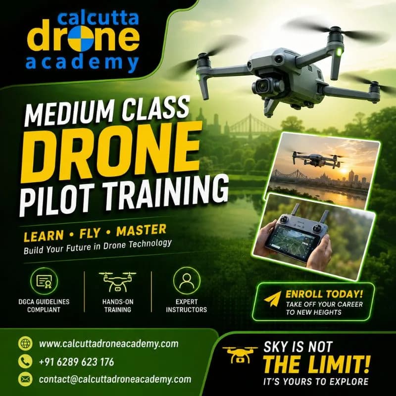 Medium Class Drone Pilot Training at Calcutta Drone Academy