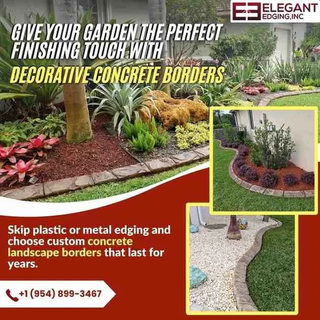 Professionally Installed Concrete Landscape Border In Melbourne, FL