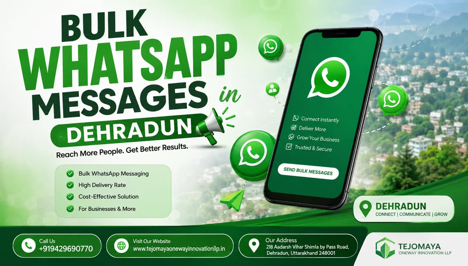 How Can Bulk WhatsApp Messages in Dehradun Grow Your Reach?