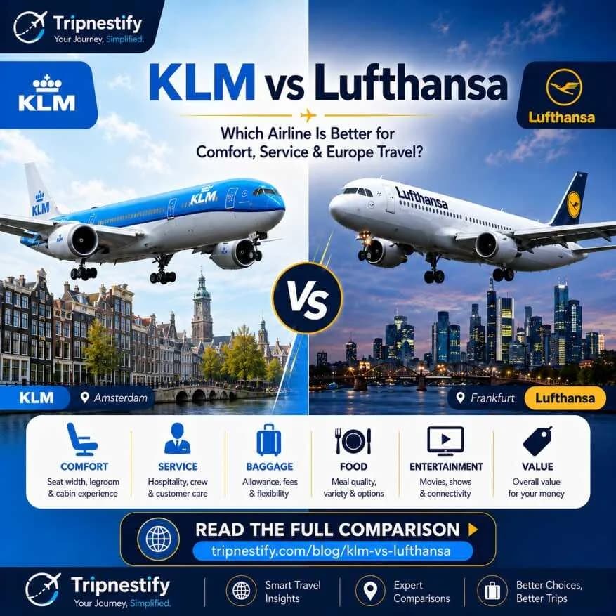 KLM vs Lufthansa: Which Airline Is Better for Comfort, Service & Europe Travel? | Tripnestify