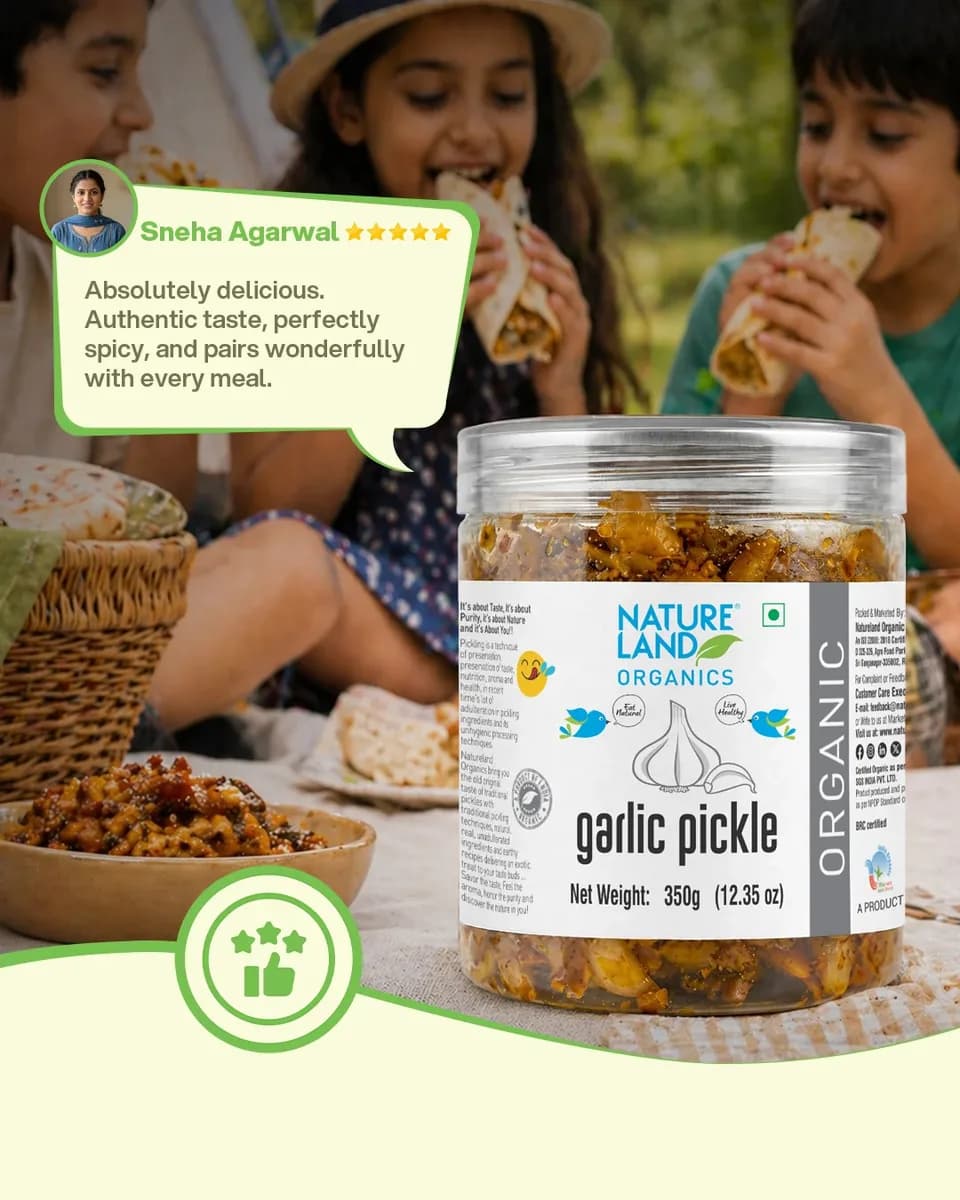 Buy Organic Garlic Pickle Online – Homemade Taste