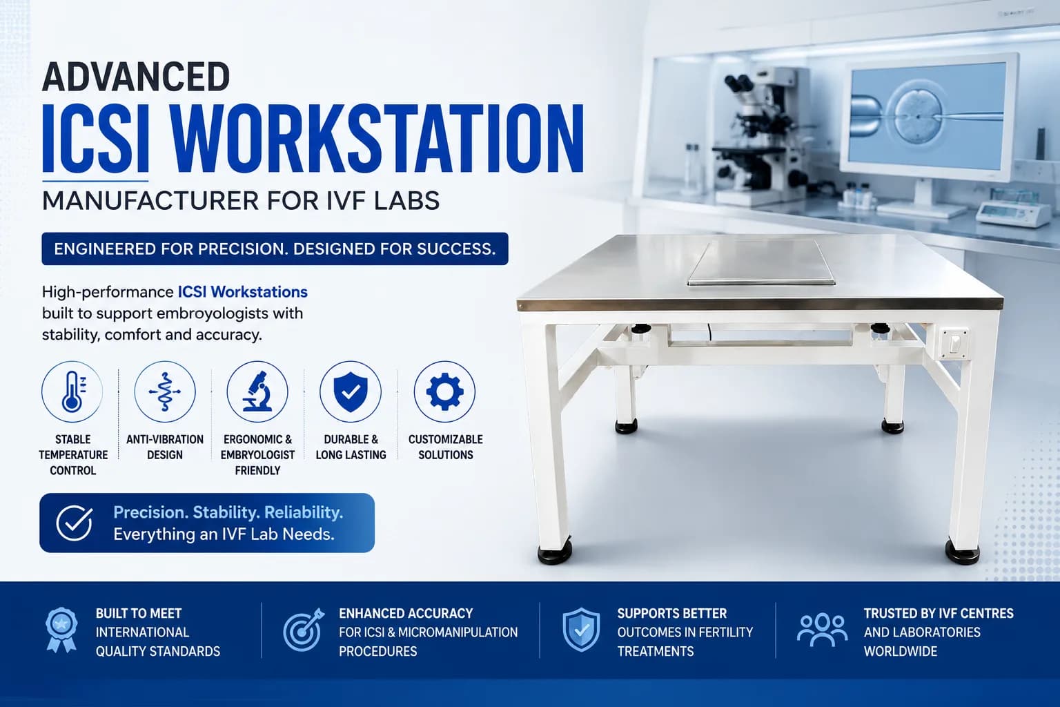 Advanced ICSI Workstation Manufacturer for IVF Labs