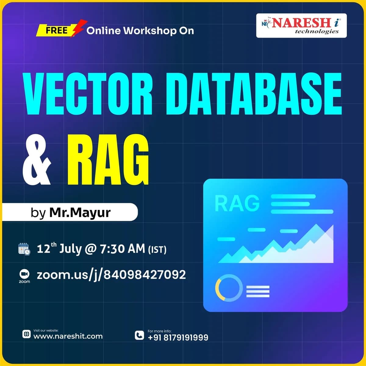 FREE Online Workshop: Vector Database & RAG