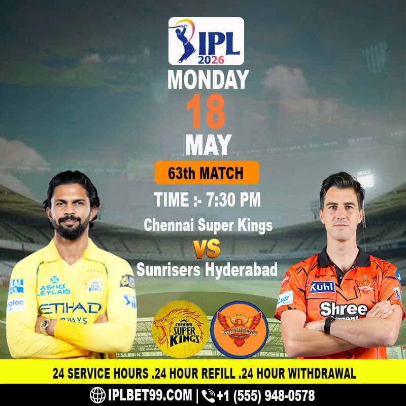 Chennai Super Kings vs Sunrisers Hyderabad Live Updates with IPL Cricket ID.