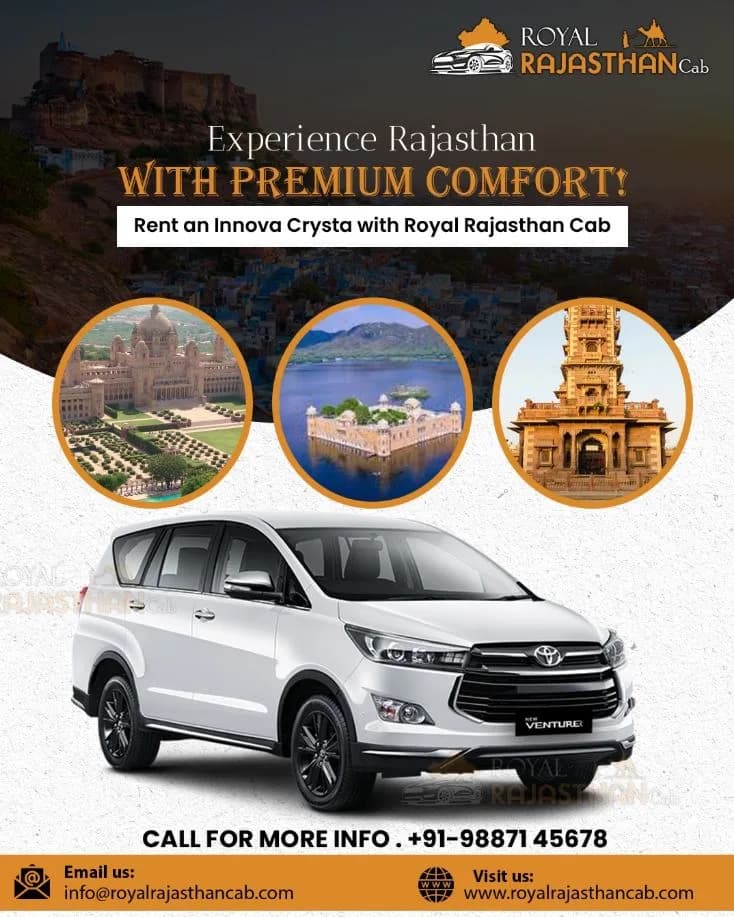 Innova Crysta Rental Jaipur | Premium Car Rental Service