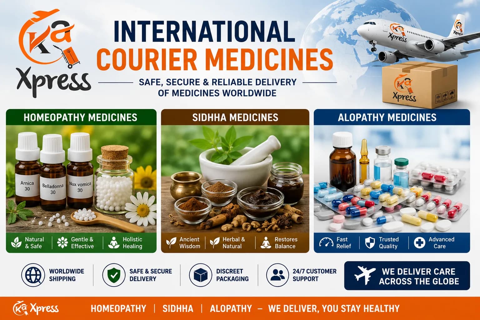 medicine international courier chennai