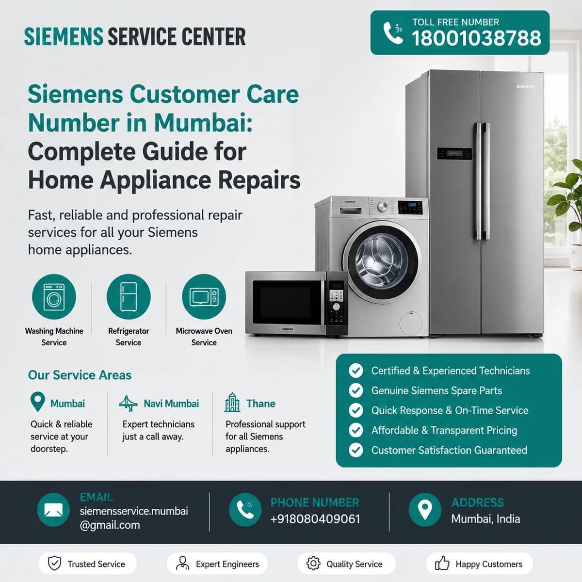 Siemens Customer Care Number In Thane | Call +918080409061