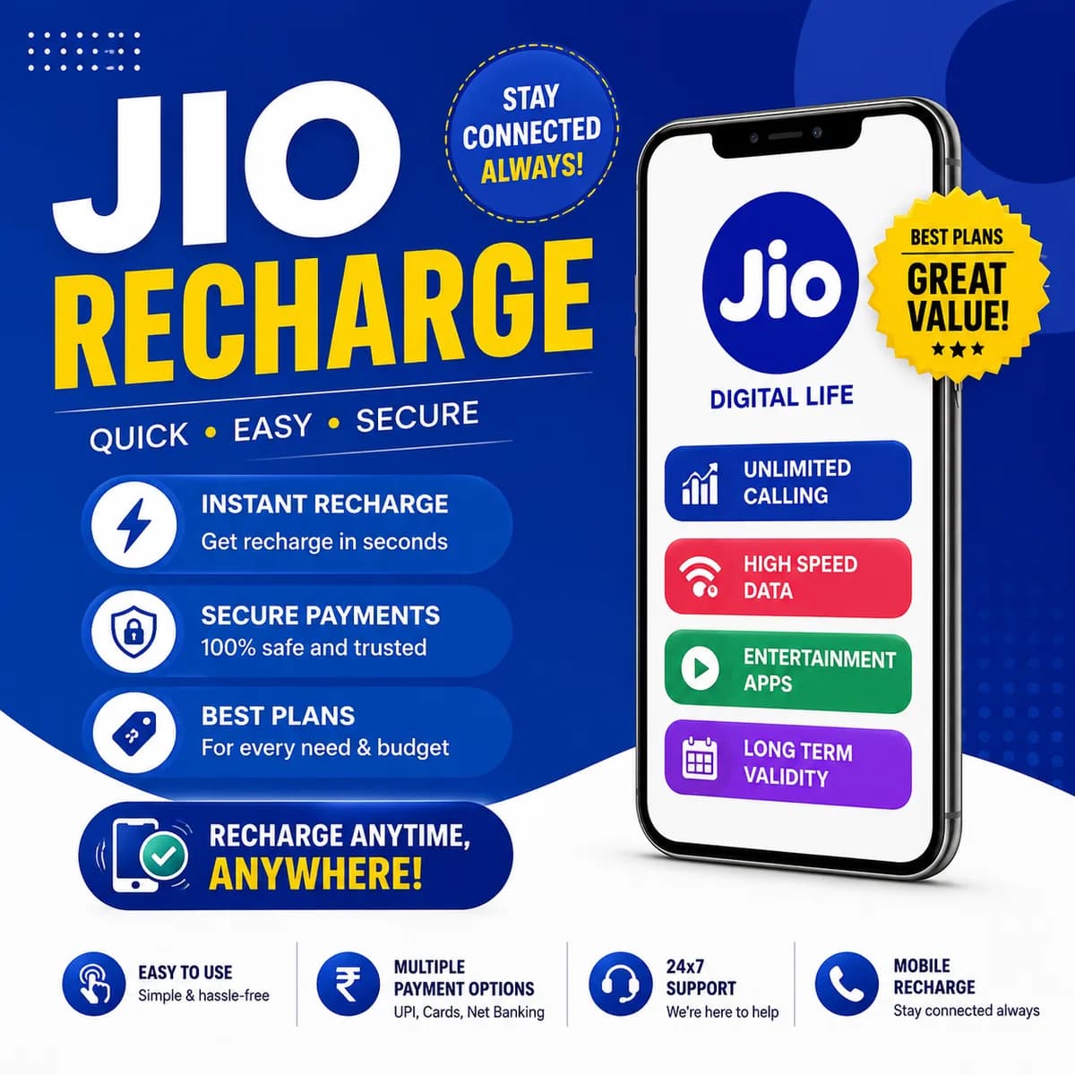 Choose Convenient Jio Recharge Options For Every Budget