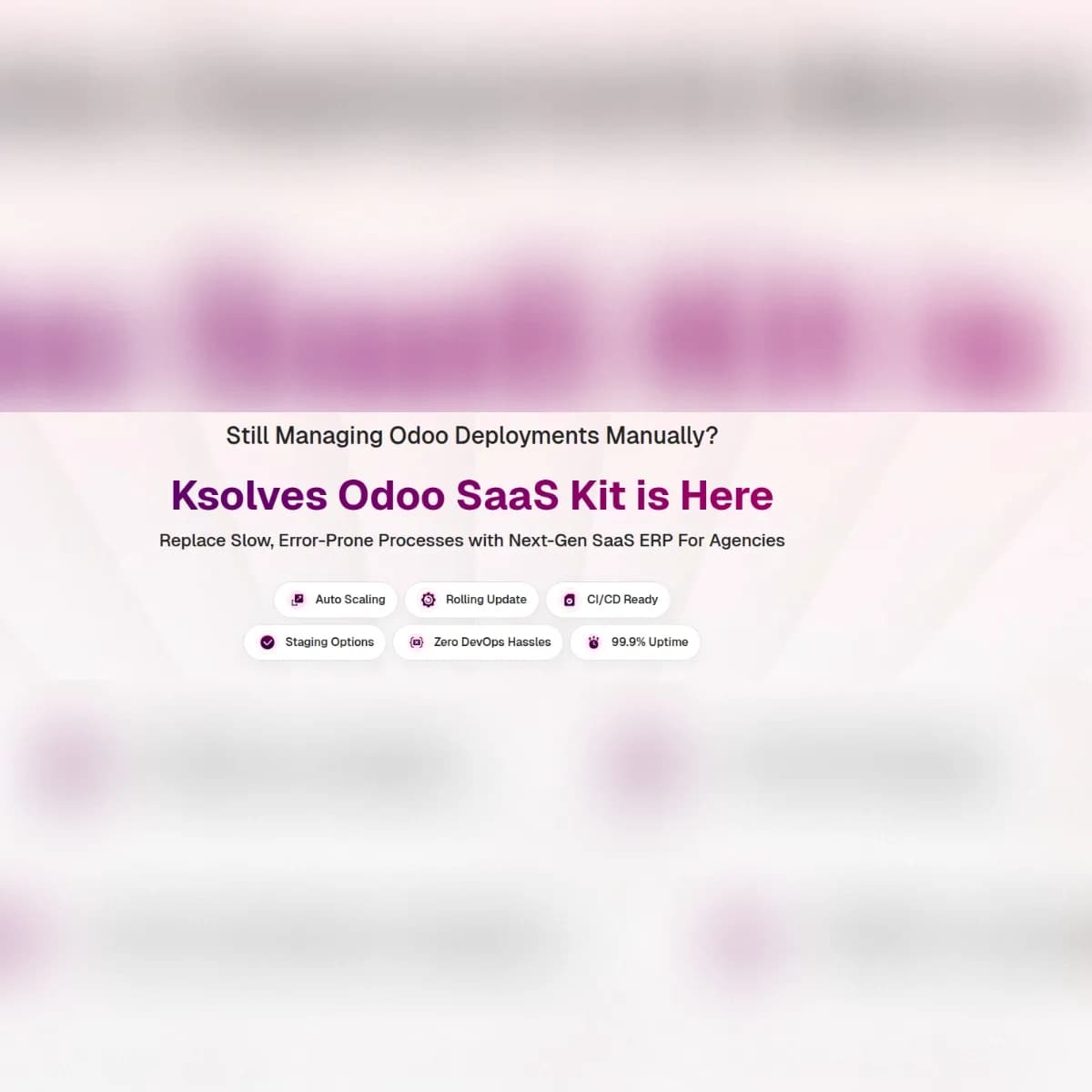 Best Toolkit for Odoo SaaS | Auto Scaling, CI/CD & 99.9% Uptime – Ksolves