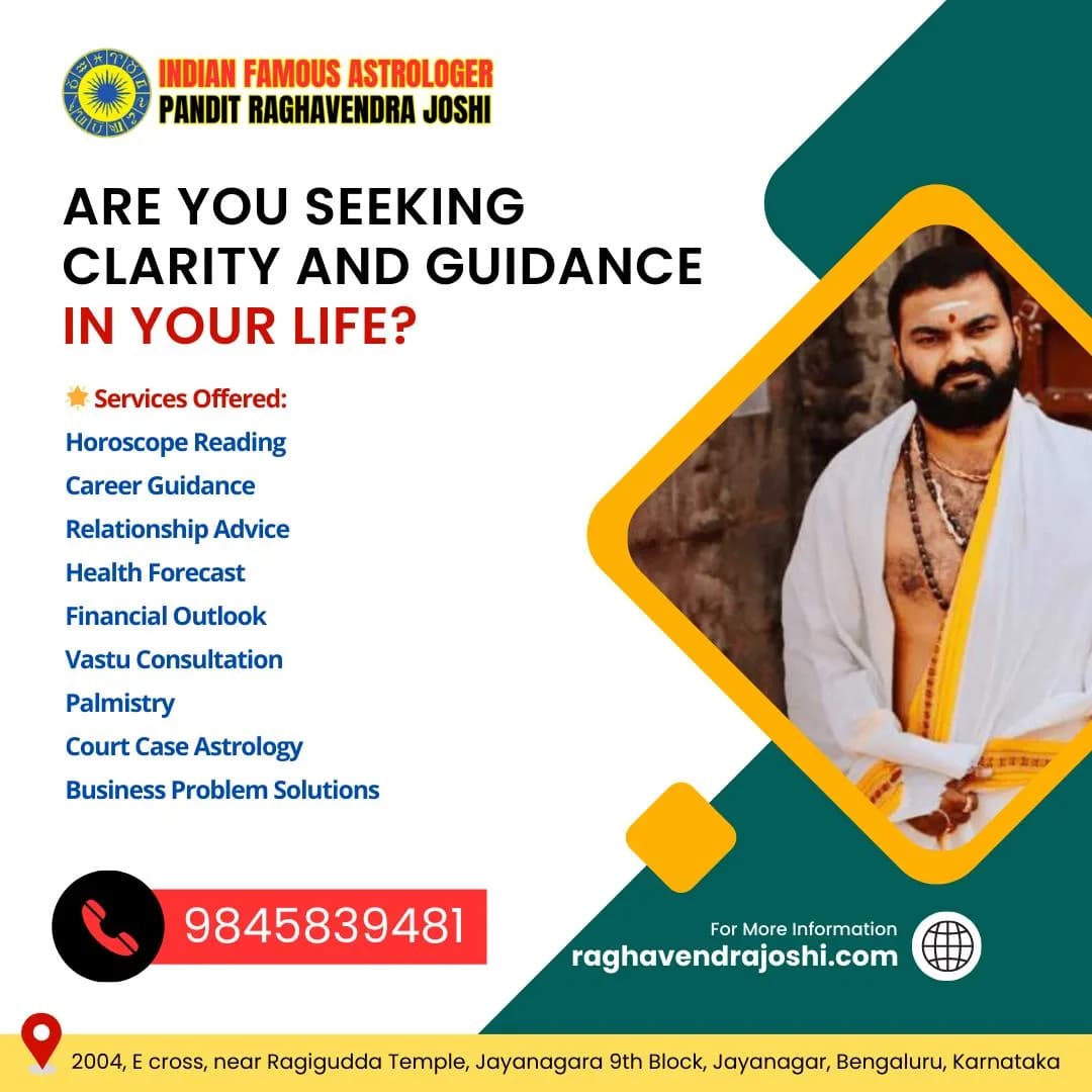 Best Astrologer in Bangalore – Raghavendra Joshi | 30+ Years of Expertise