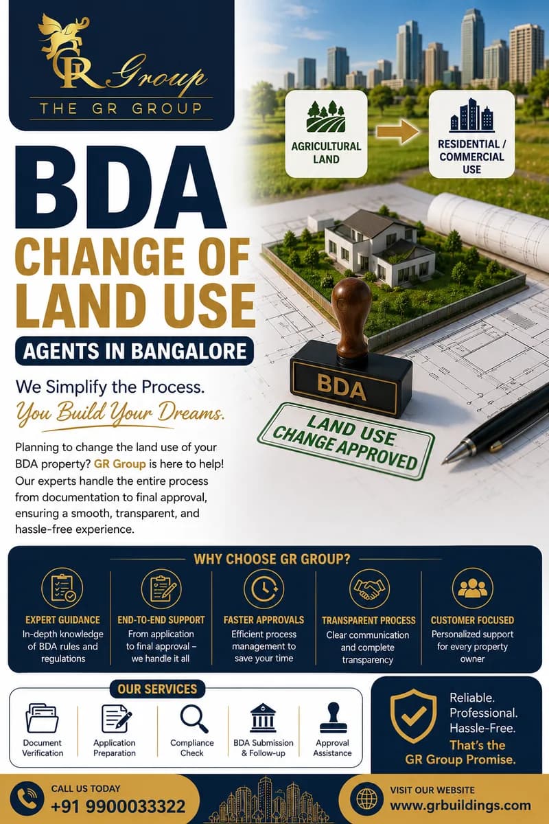 BDA change of land use agents in Bangalore