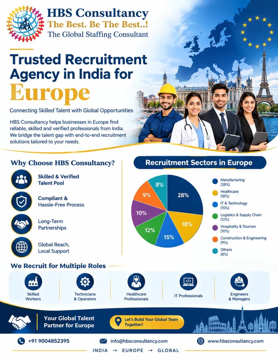HBS Consultancy - Trusted Recruitment Agency in India for Europe