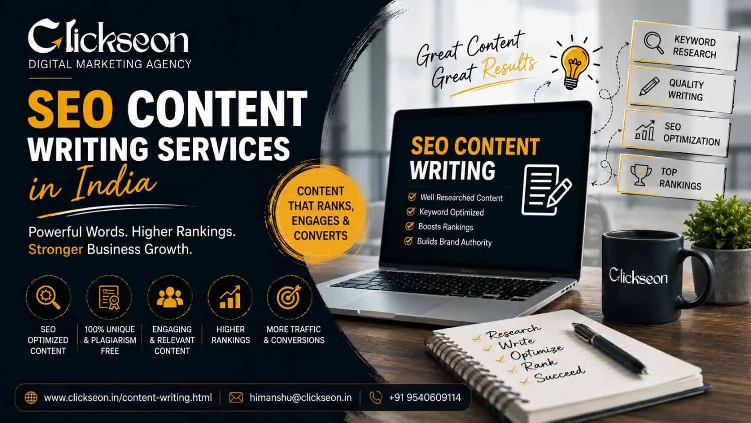 SEO Content Writing Services in India