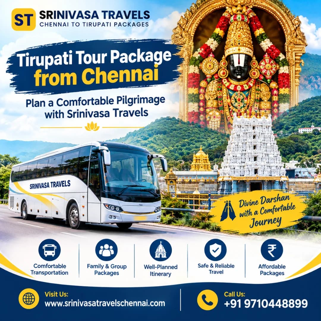 Comfortable Tirupati Tour Package from Chennai – Srinivasa Travels