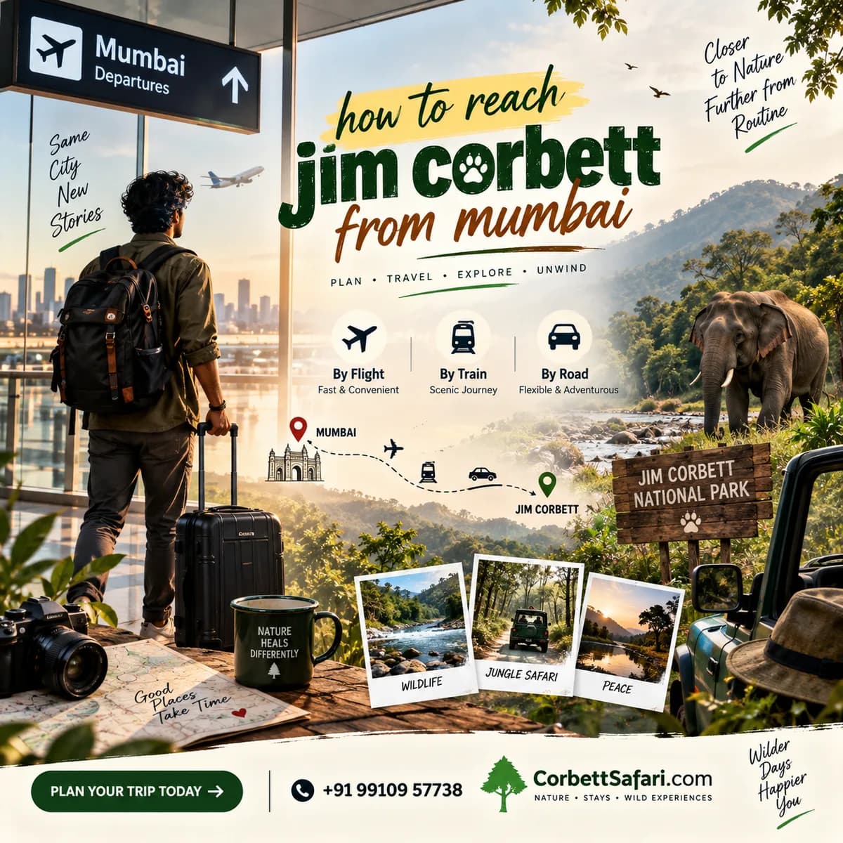 {{🕍🌄🌵What is the main route for jaipur to jim corbett?