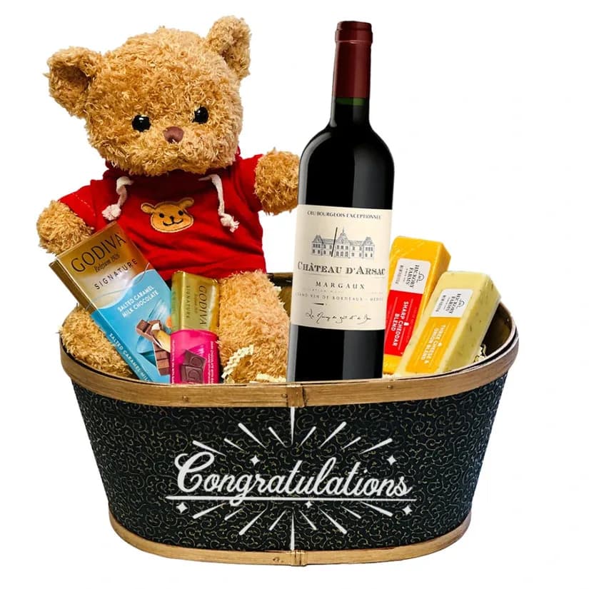 Celebrate success with a premium graduation wine basket
