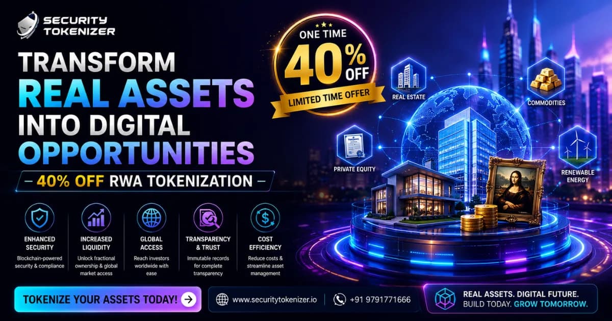 Transform Real Assets into Digital Opportunities – 40% OFF RWA Tokenization