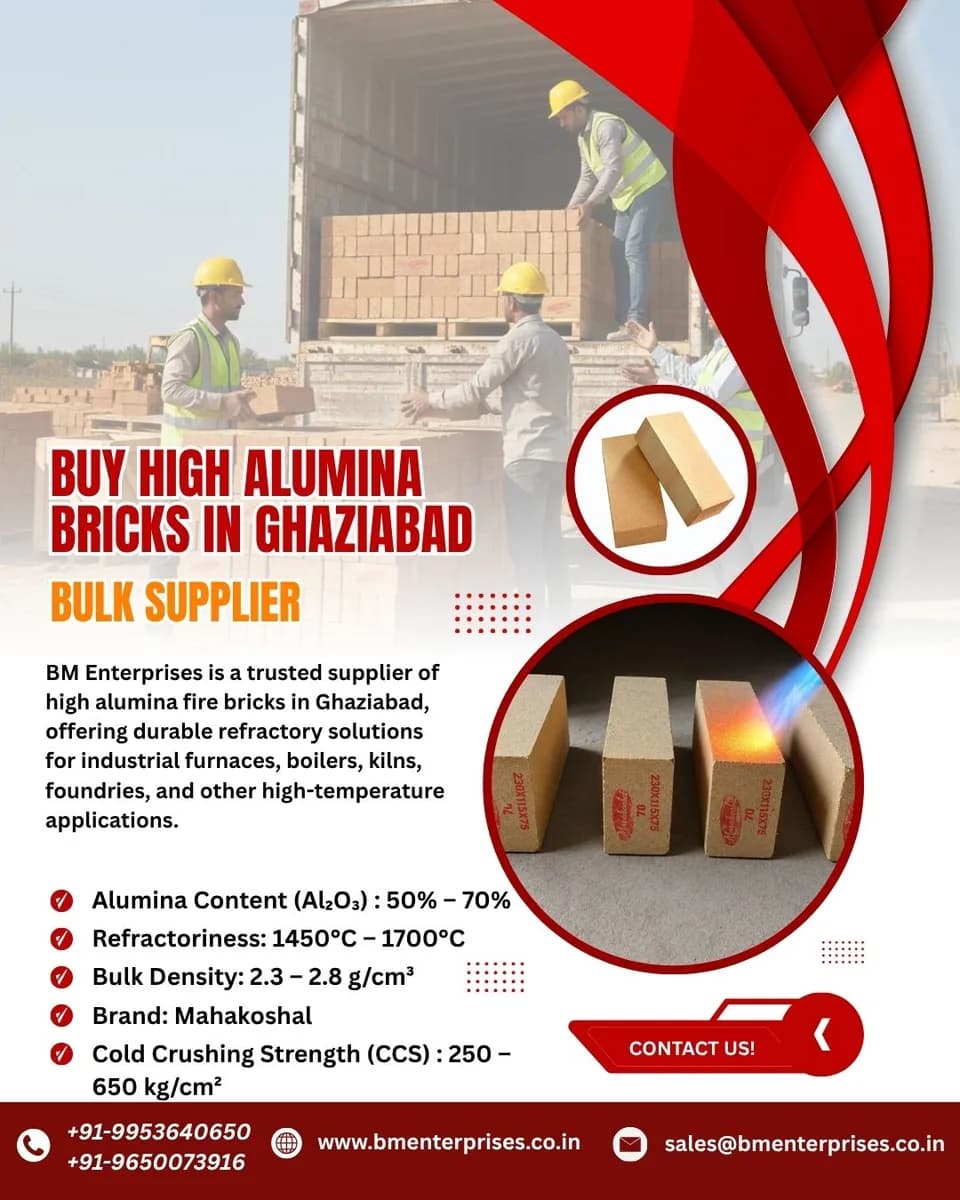Buy High Alumina Bricks in Ghaziabad | Bulk Supplier