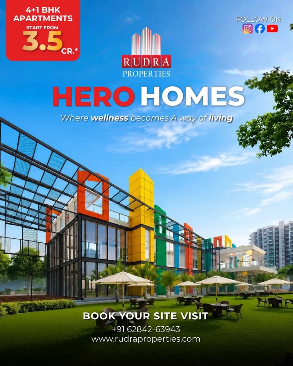 Luxury 4+1 BHK Apartments at Hero Homes Mohali Rudra Properties