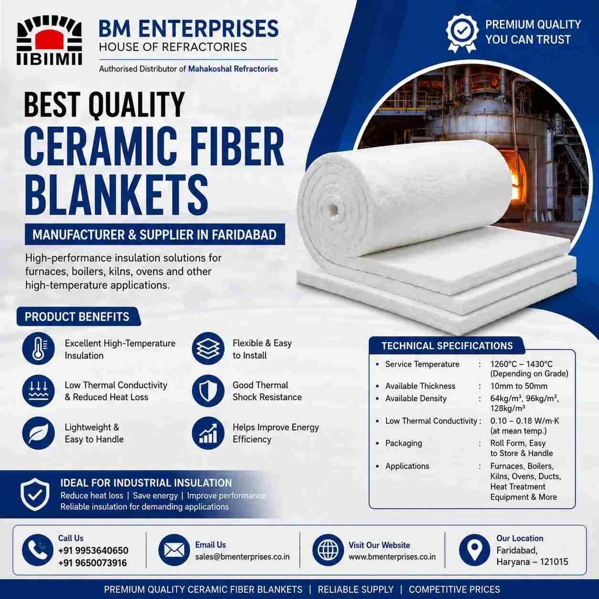Best Quality Ceramic Fiber Blankets Manufacturer and Supplier in Faridabad