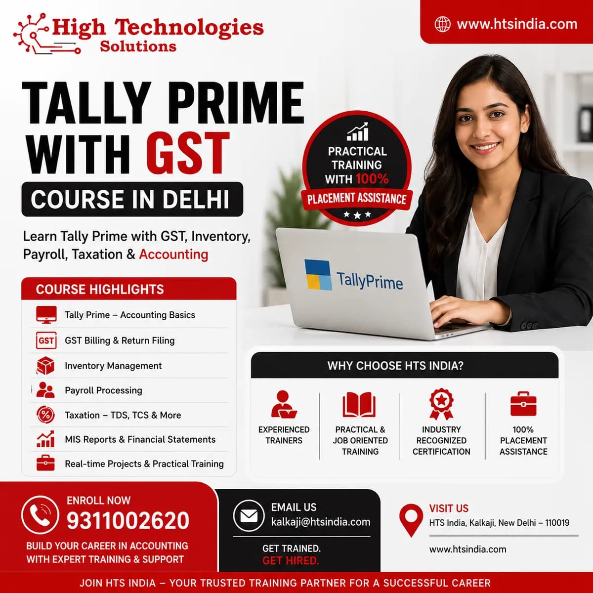 Join HTS India's Tally + GST Course and Gain Practical Accounting Skills