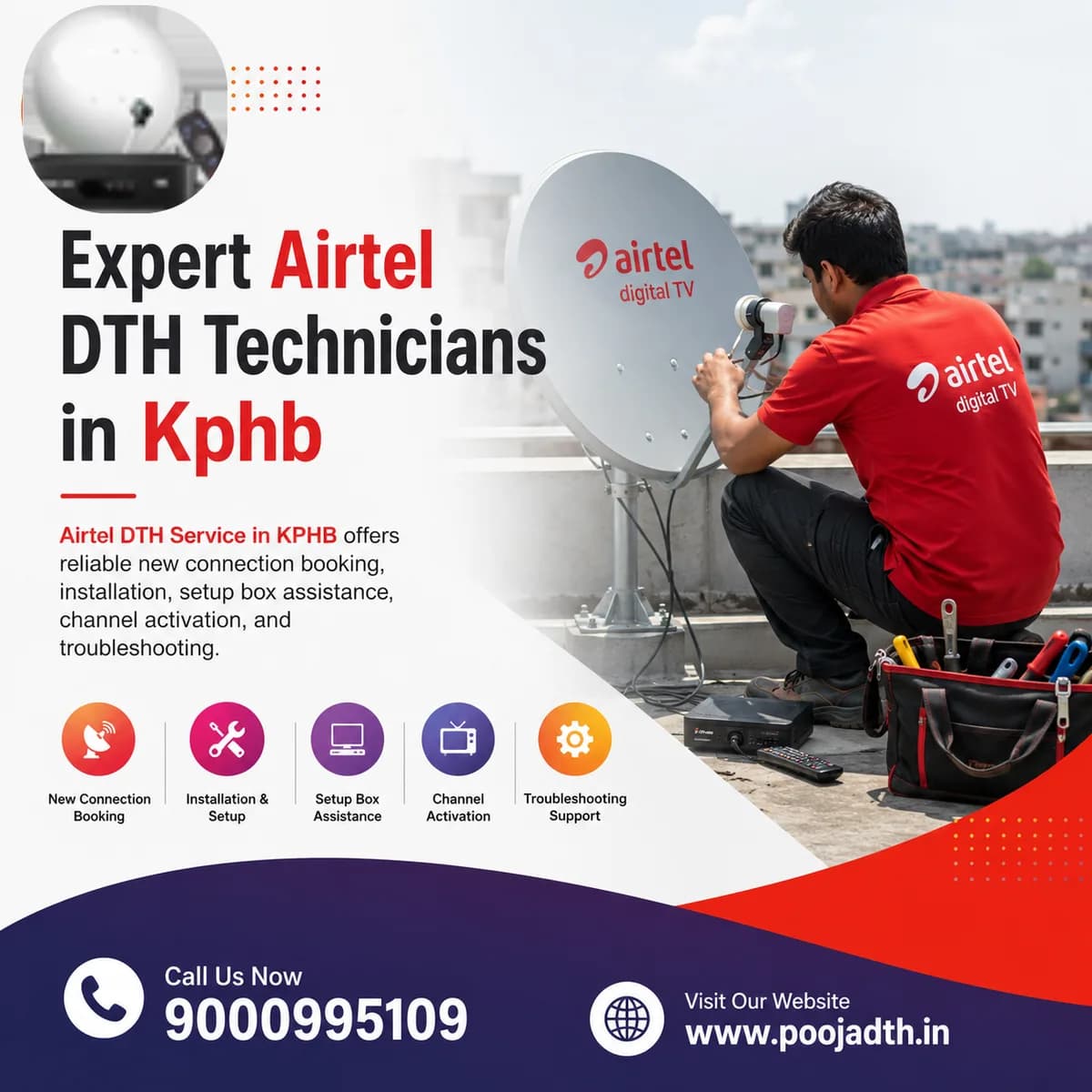 Expert Airtel DTH Technicians in Kphb