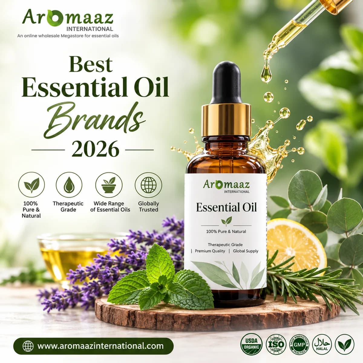 Best Essential Oil Brands 2026 – Aromaaz International for Quality B2B Supply