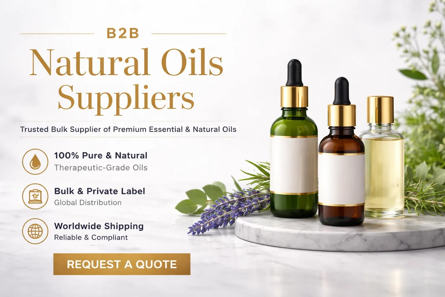 Natural Oils Suppliers for Cosmetic, Skincare & Wellness Businesses