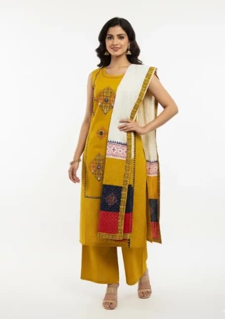 Mustard Yellow Kurta Set – Go-To Festive Outfit at ₹1999