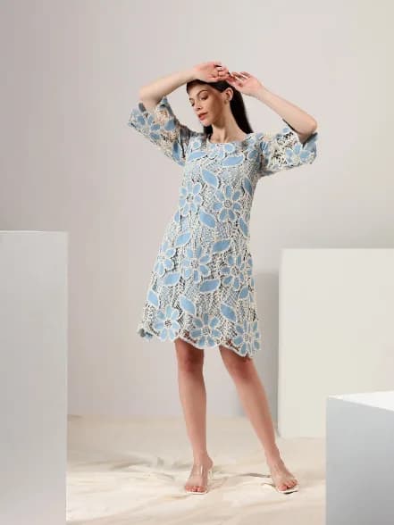 Denim one piece dress