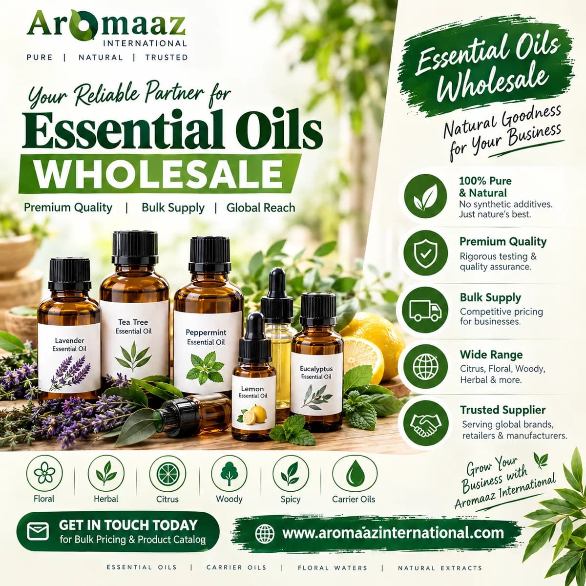 Essential Oils Wholesale: Bulk B2B Supplier for Global Buyers