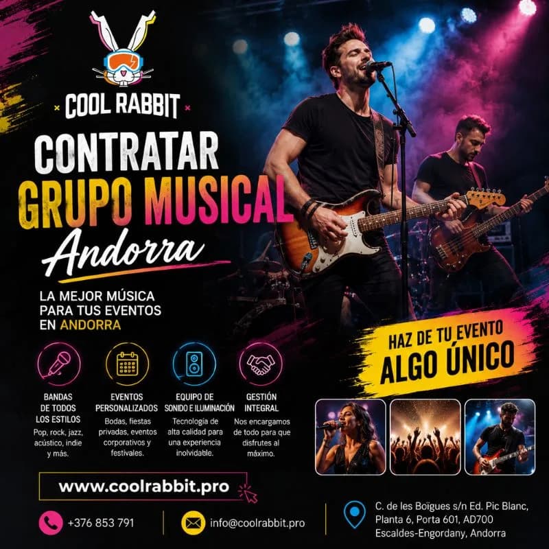 Contratar Grupo Musical Andorra con Bandas Profesionales
