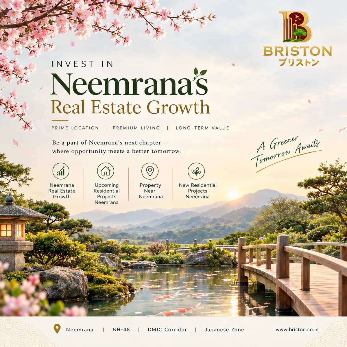Briston Mirai Hills – Neemrana Real Estate Growth Hub