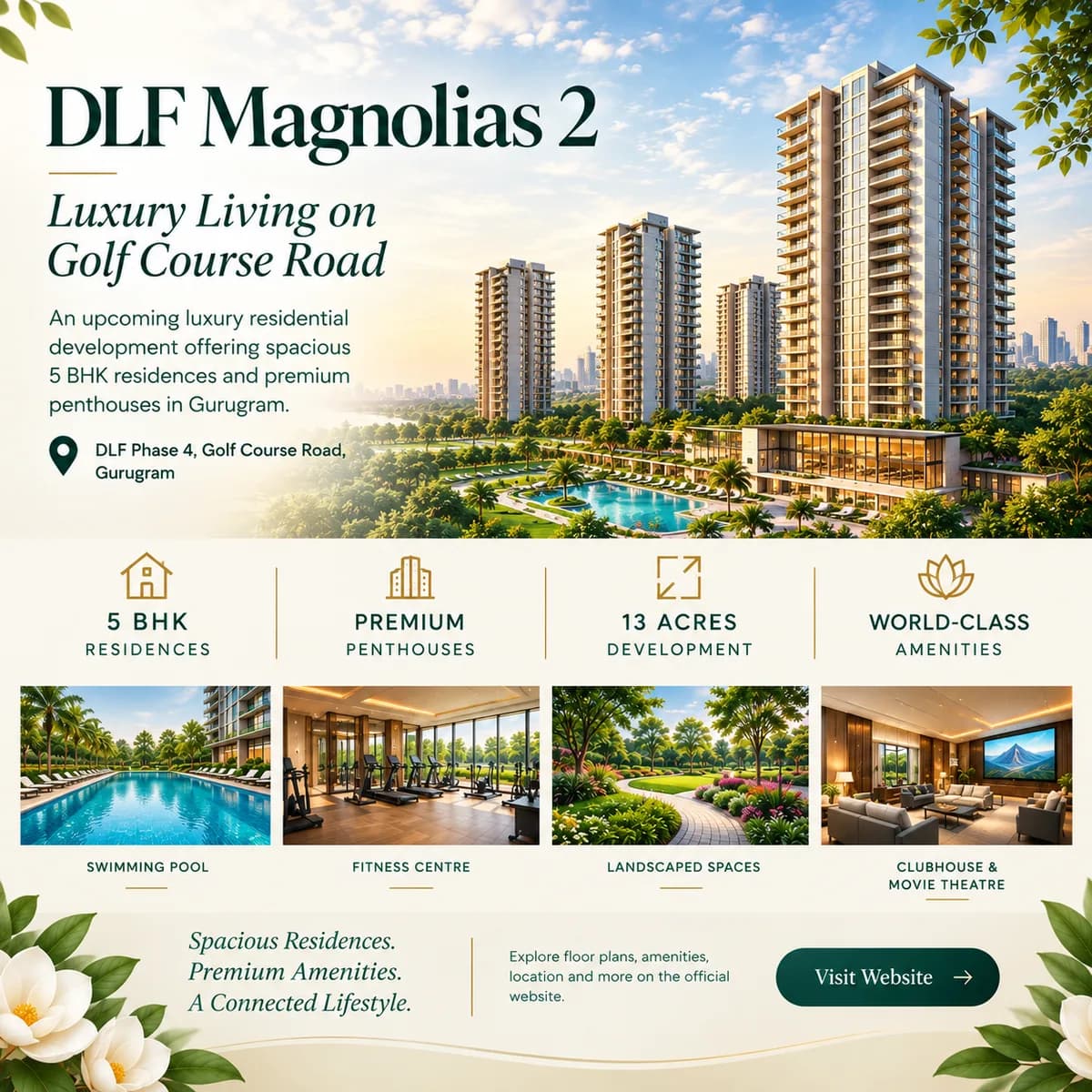 DLF Magnolias 2 – Luxury Living on Golf Course Road