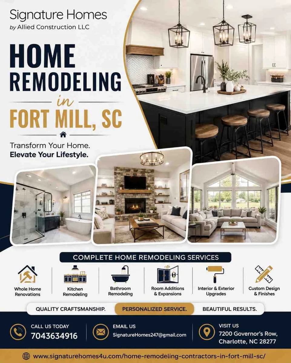 Luxury Home Remodeling in Fort Mill SC for Modern Living 
